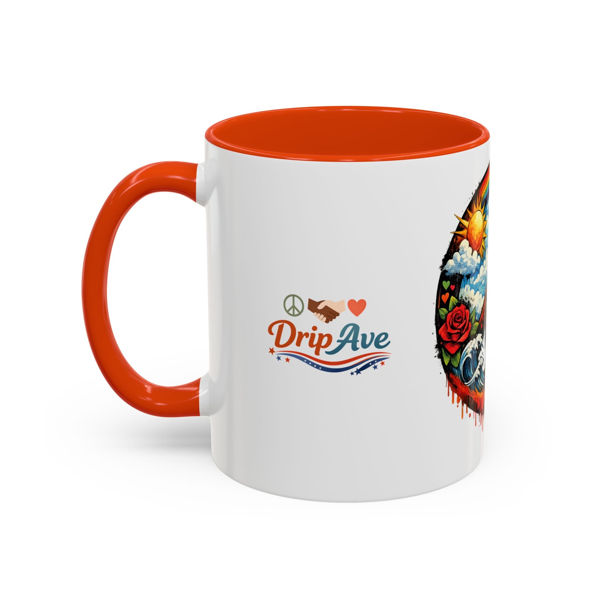 Peace & Empowerment Mug — Artistic Peace Sign & Raised Fist Strength Tribute