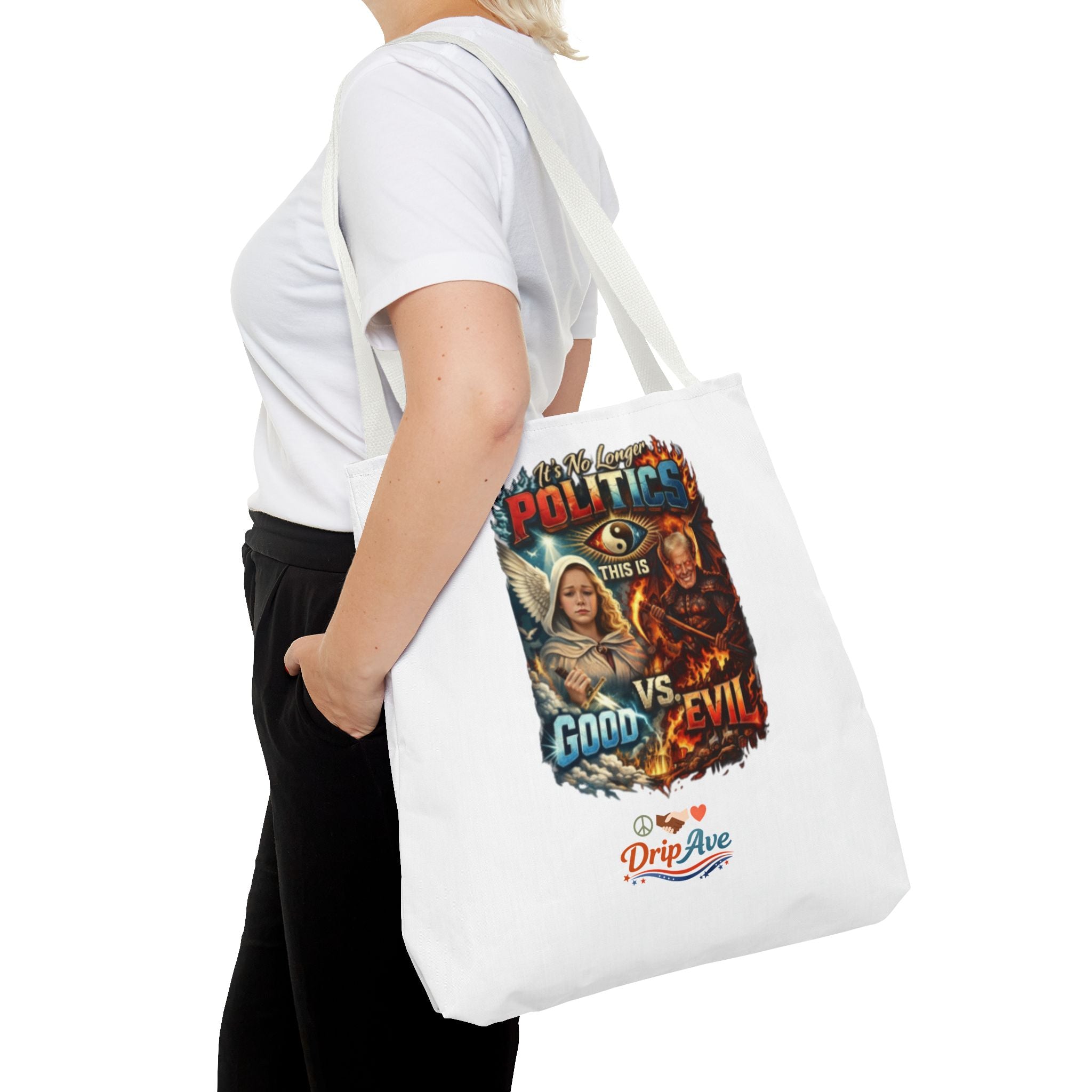 It's No Longer Politics Tote Bag — Peace, Strength & Purpose Double-Sided Empowerment Bag