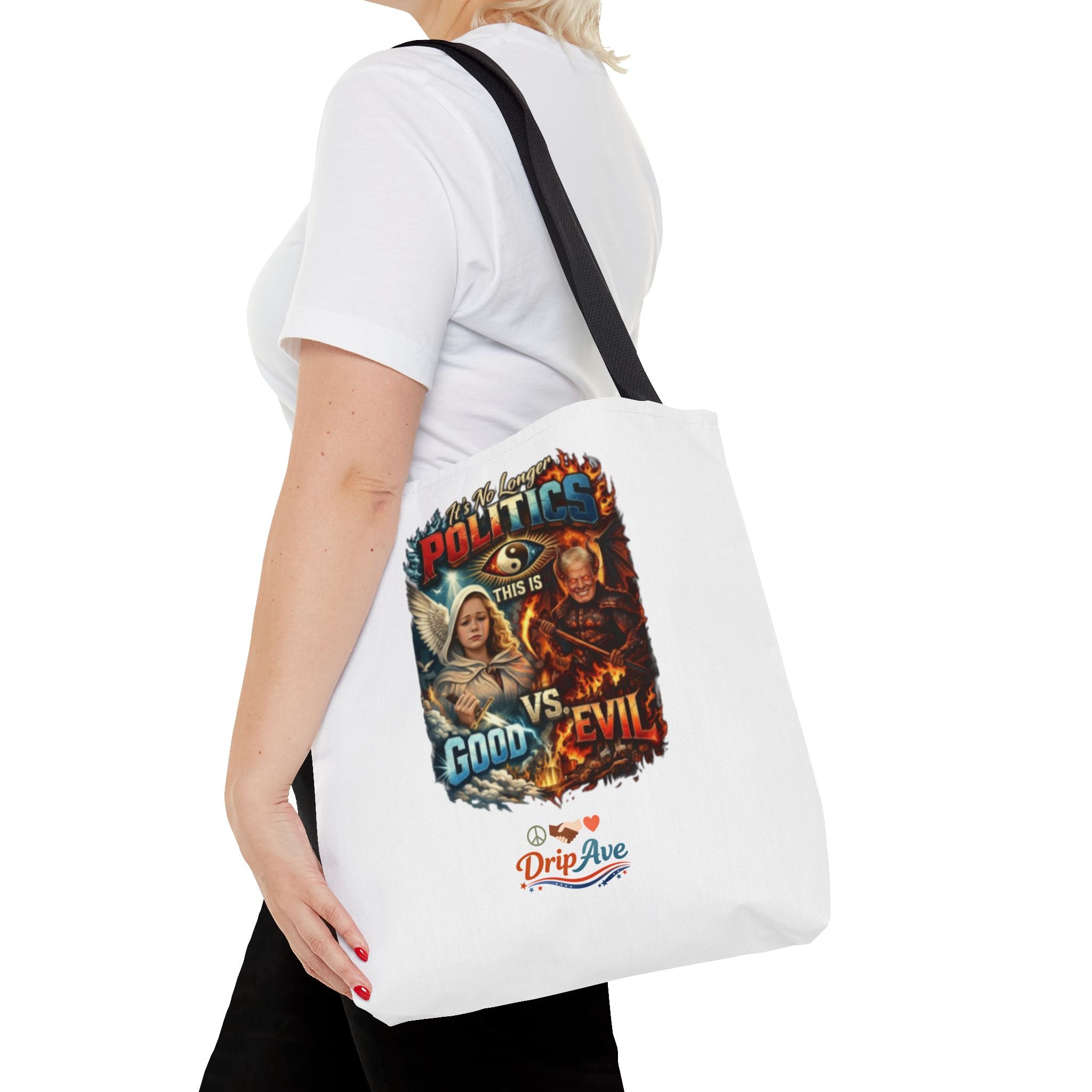 It's No Longer Politics Tote Bag — Peace, Strength & Purpose Double-Sided Empowerment Bag