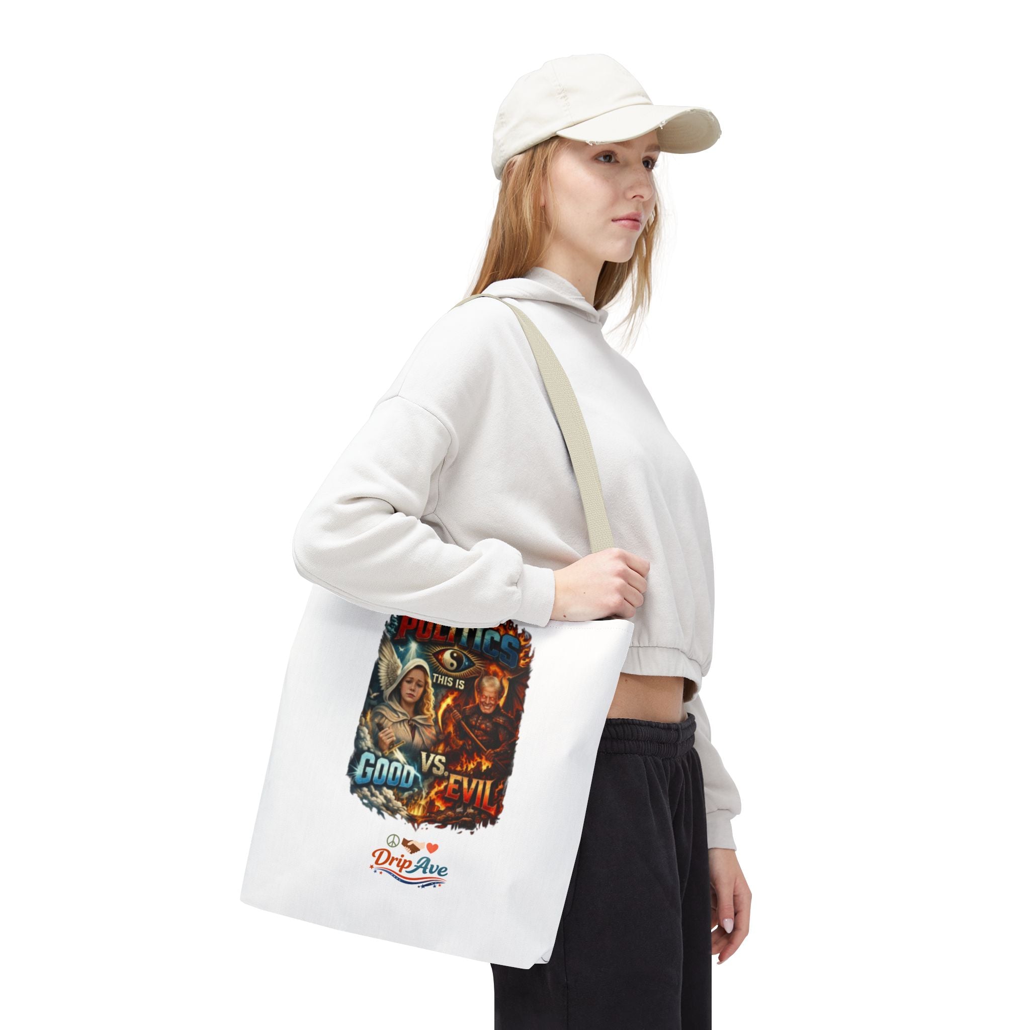 It's No Longer Politics Tote Bag — Peace, Strength & Purpose Double-Sided Empowerment Bag