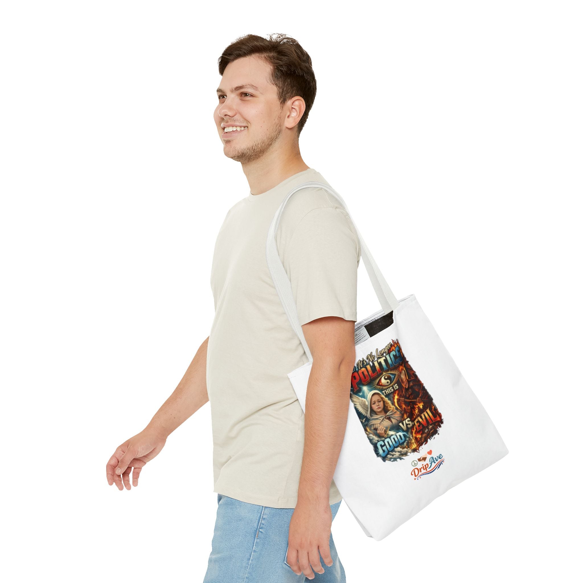 It's No Longer Politics Tote Bag — Peace, Strength & Purpose Double-Sided Empowerment Bag