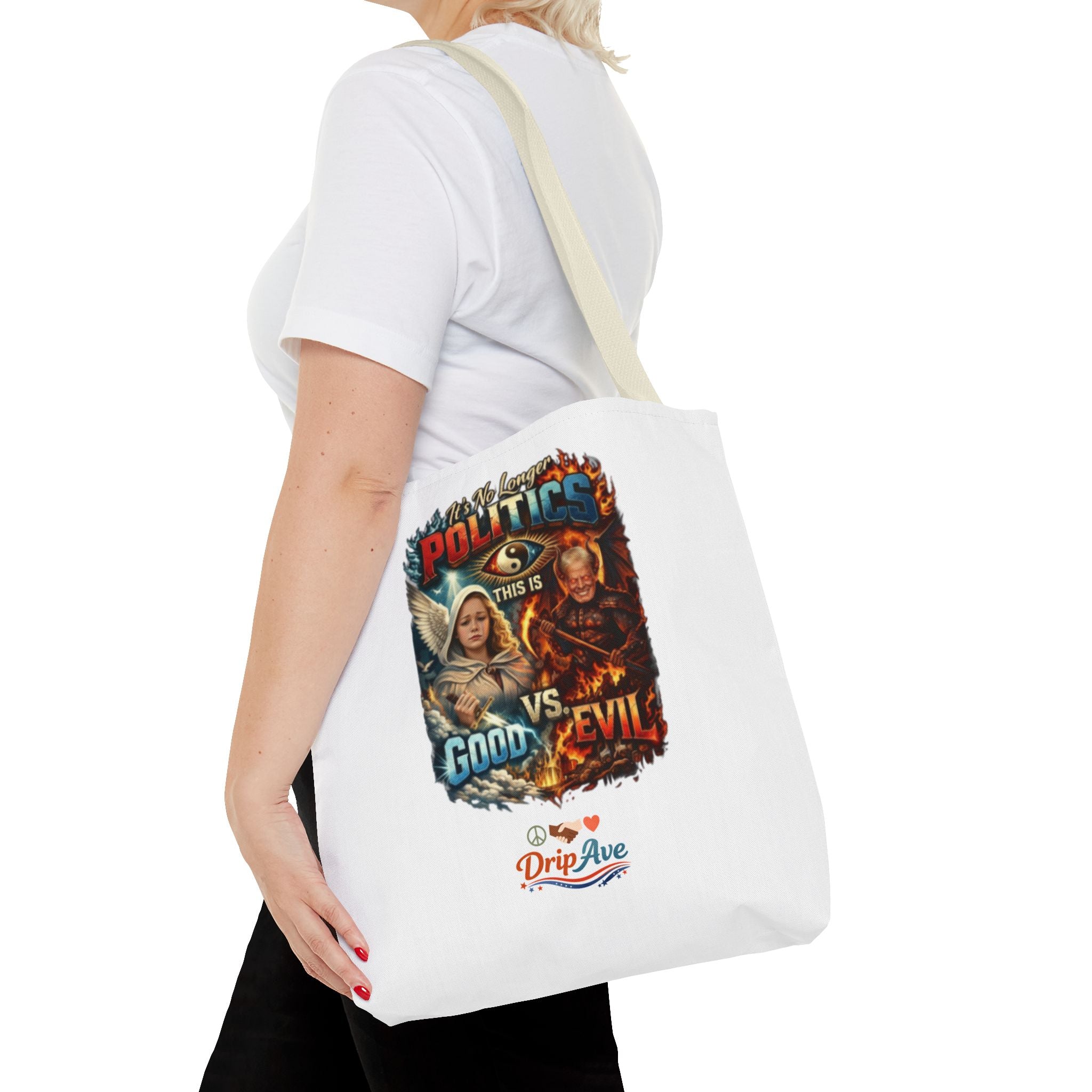It's No Longer Politics Tote Bag — Peace, Strength & Purpose Double-Sided Empowerment Bag
