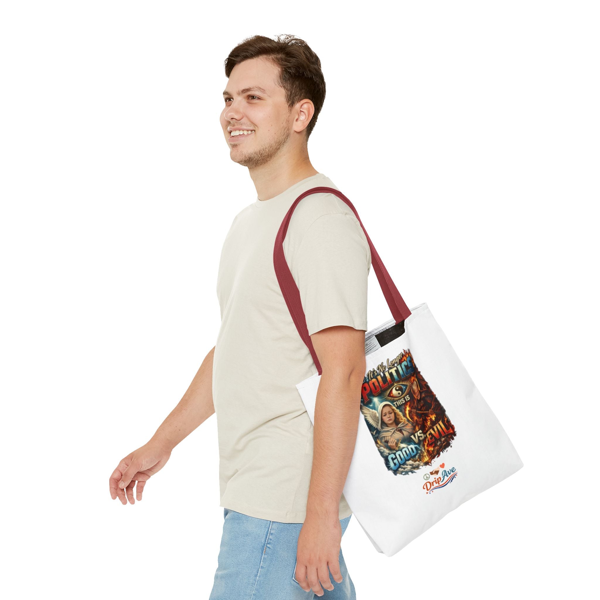 It's No Longer Politics Tote Bag — Peace, Strength & Purpose Double-Sided Empowerment Bag