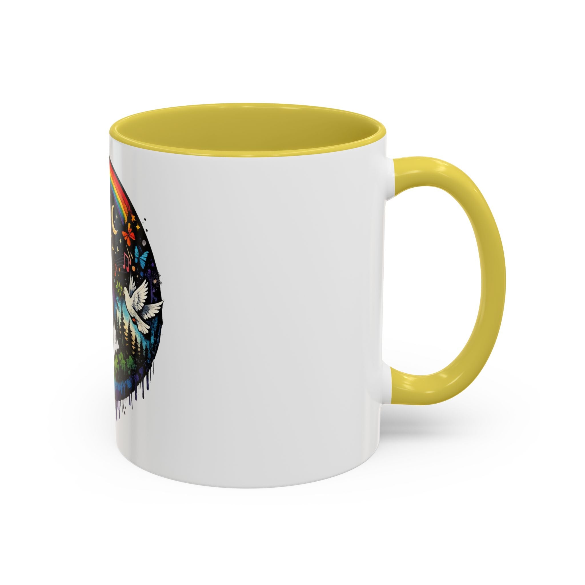 Peace & Empowerment Mug — Artistic Peace Sign & Raised Fist Strength Tribute