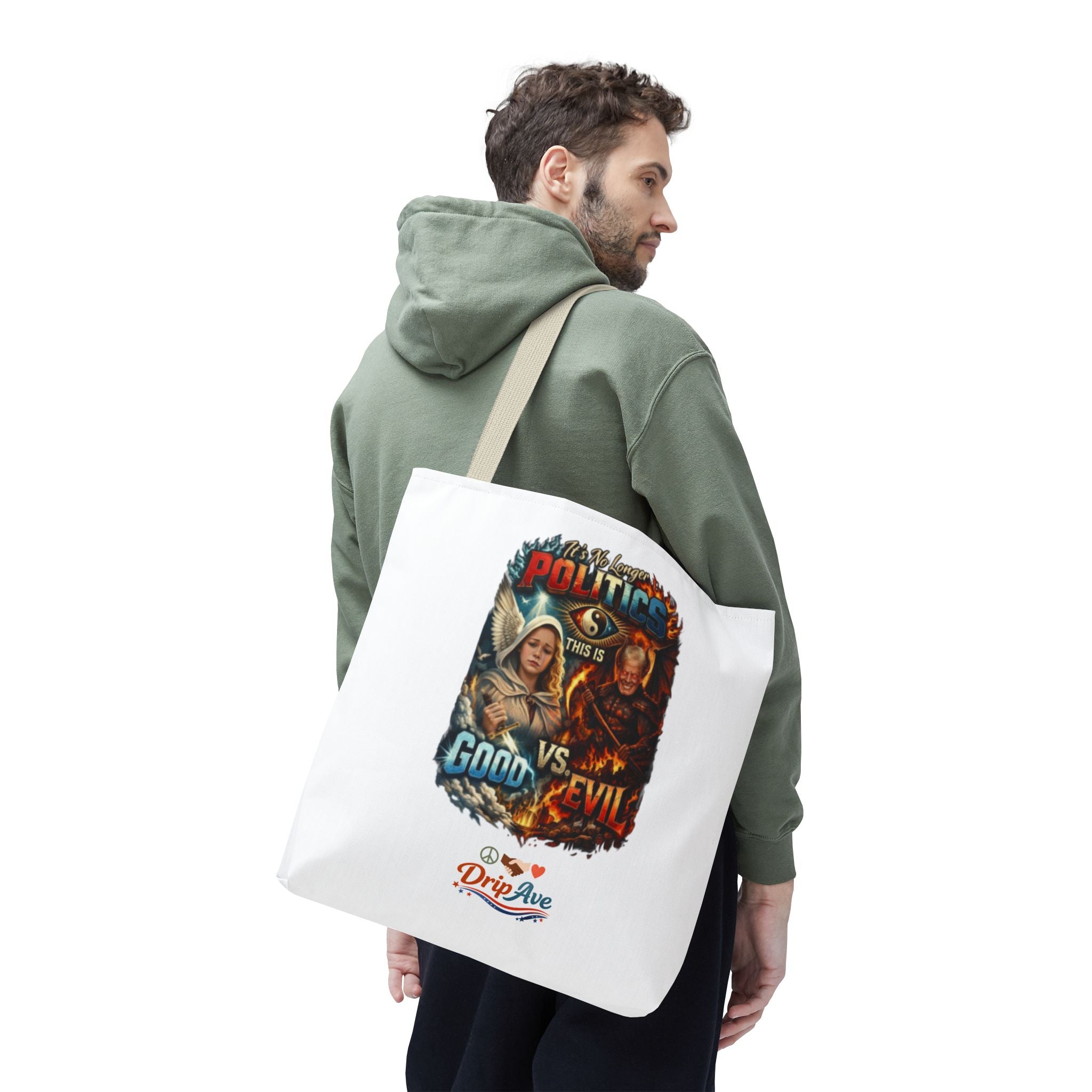 It's No Longer Politics Tote Bag — Peace, Strength & Purpose Double-Sided Empowerment Bag