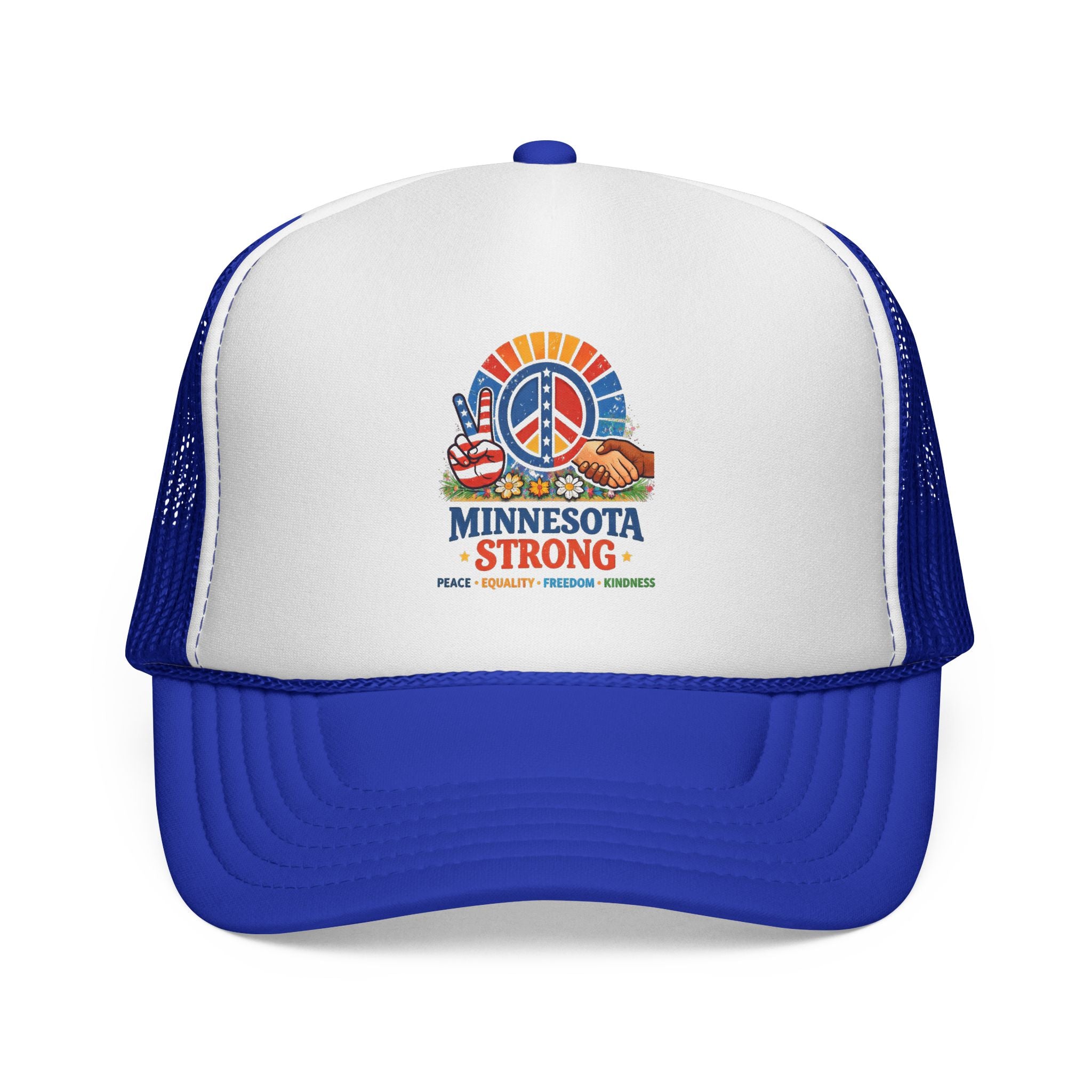 Minnesota Strong Trucker Cap – Peace, Pride & Resilience Retro Design - UNISEX FIT