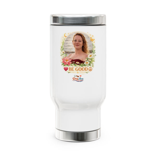 RIP Renee Good Peace Love Unity Stainless Steel Travel Mug with Handle, 14oz