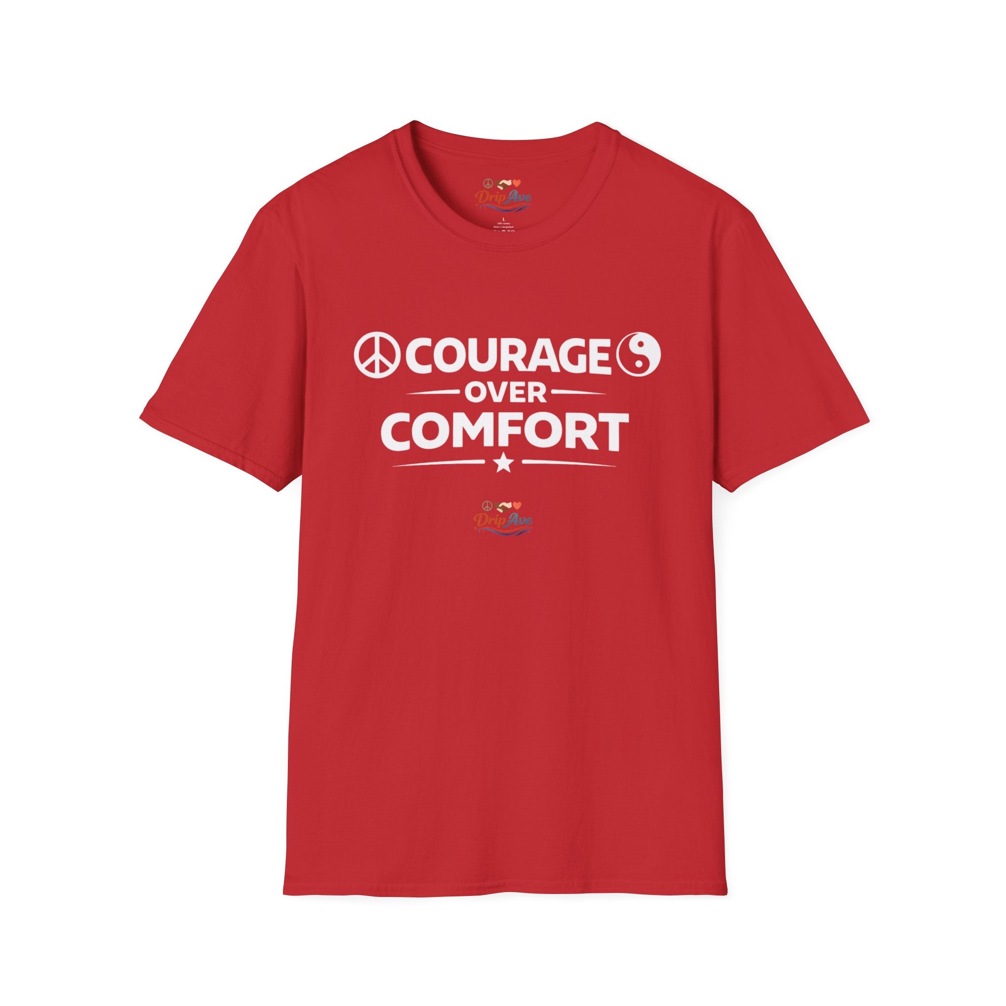 Courage Over Comfort Unisex Graphic T-Shirt — Strength, Peace & Power Statement Tee