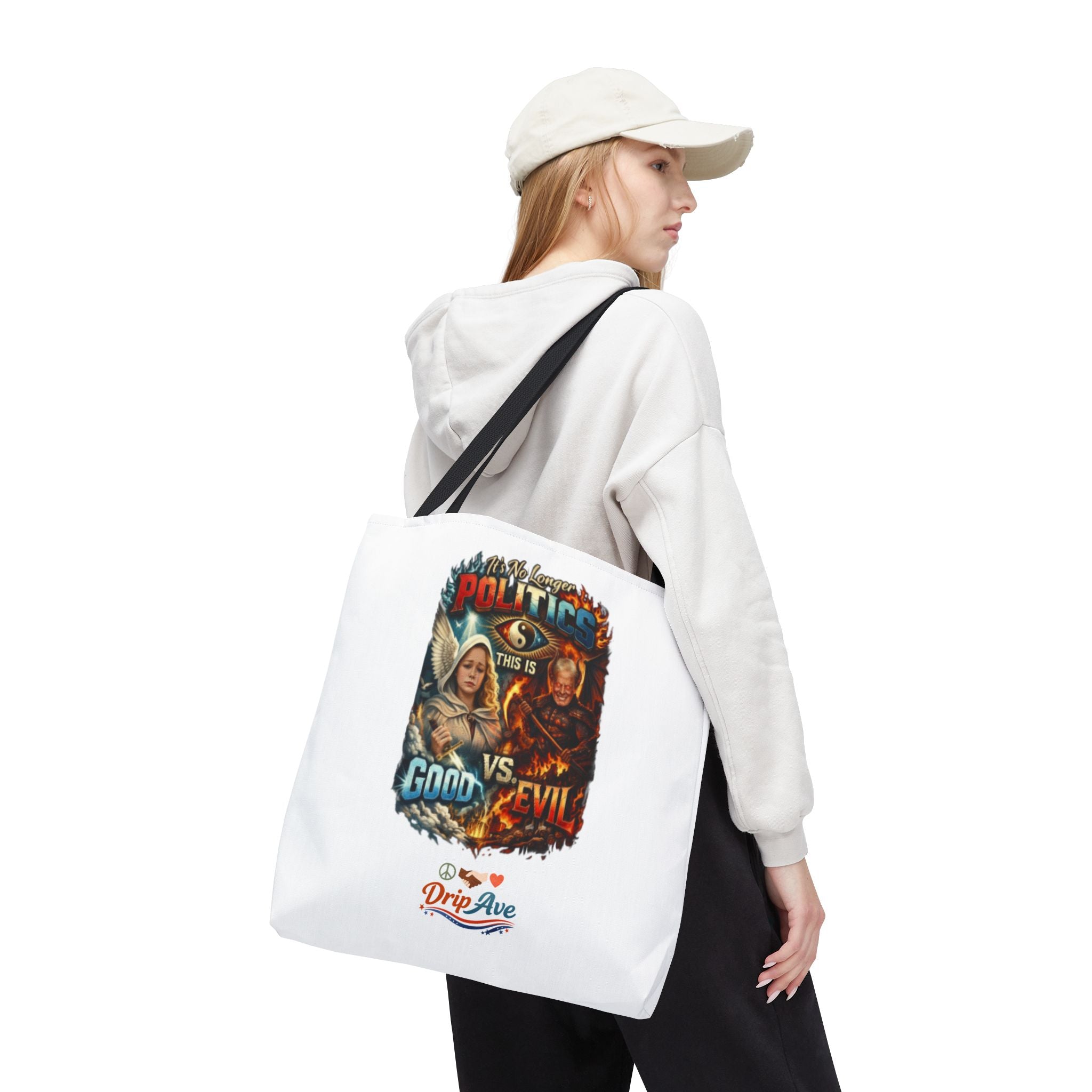 It's No Longer Politics Tote Bag — Peace, Strength & Purpose Double-Sided Empowerment Bag