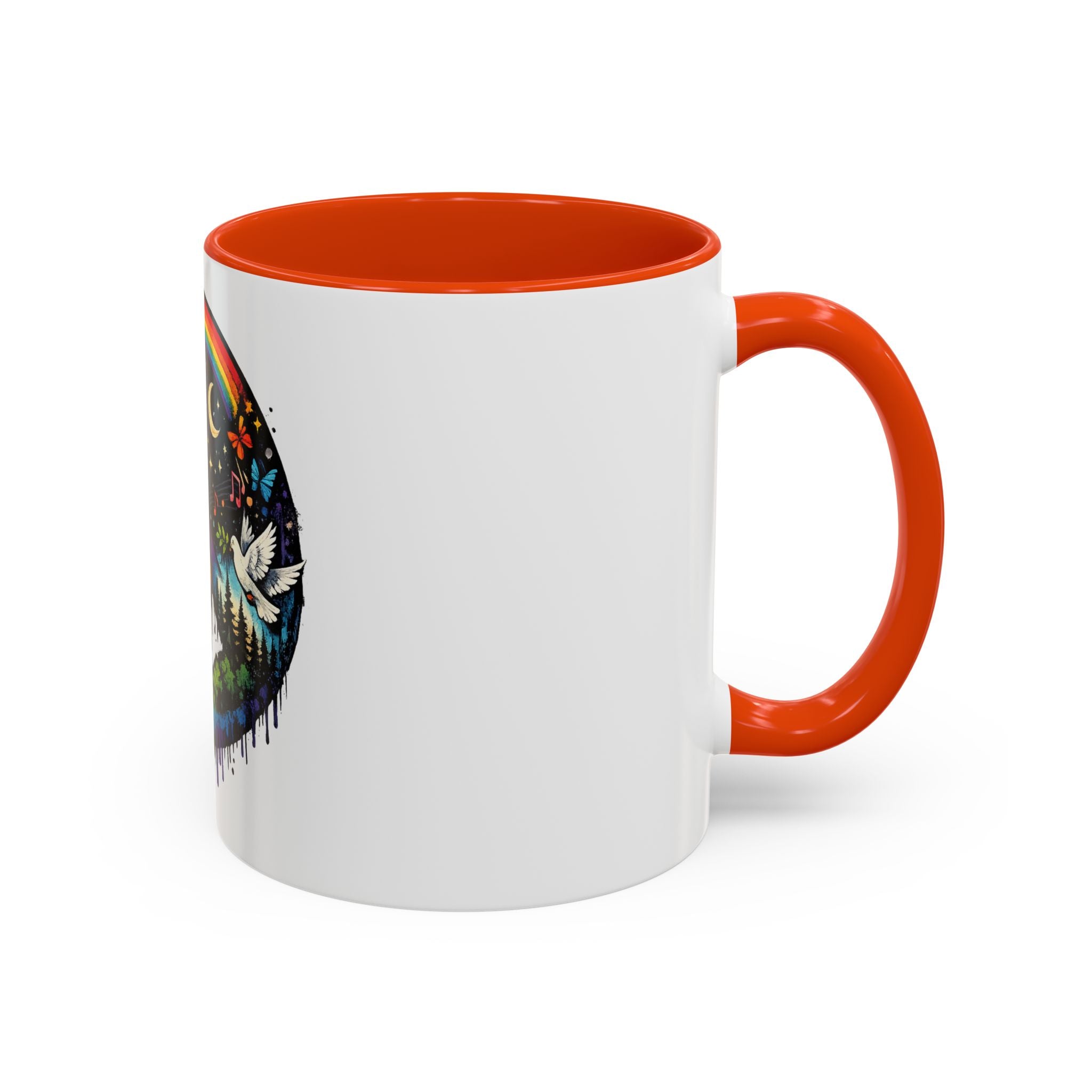 Peace & Empowerment Mug — Artistic Peace Sign & Raised Fist Strength Tribute