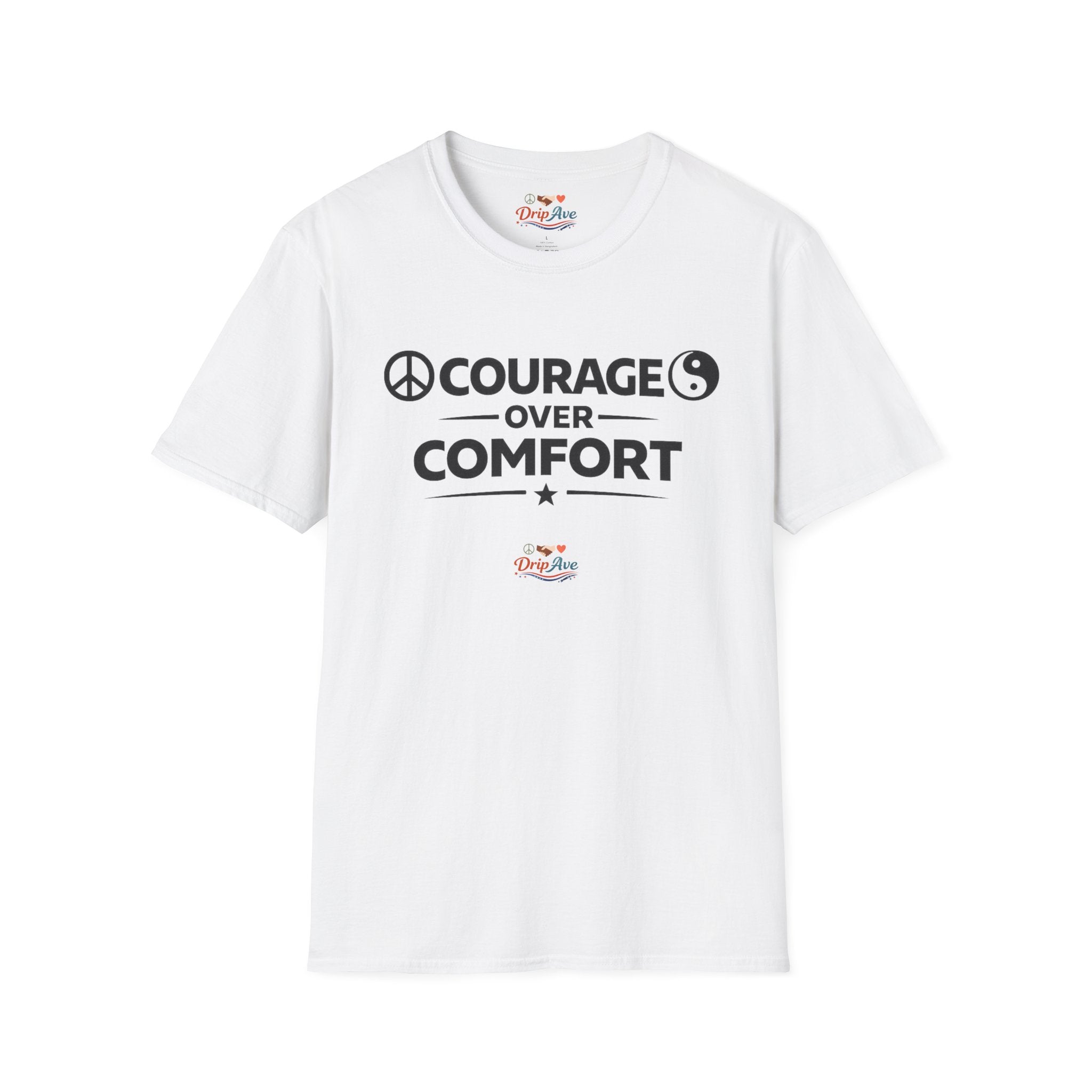 Courage Over Comfort Unisex Graphic T-Shirt — Strength, Peace & Power Statement Tee