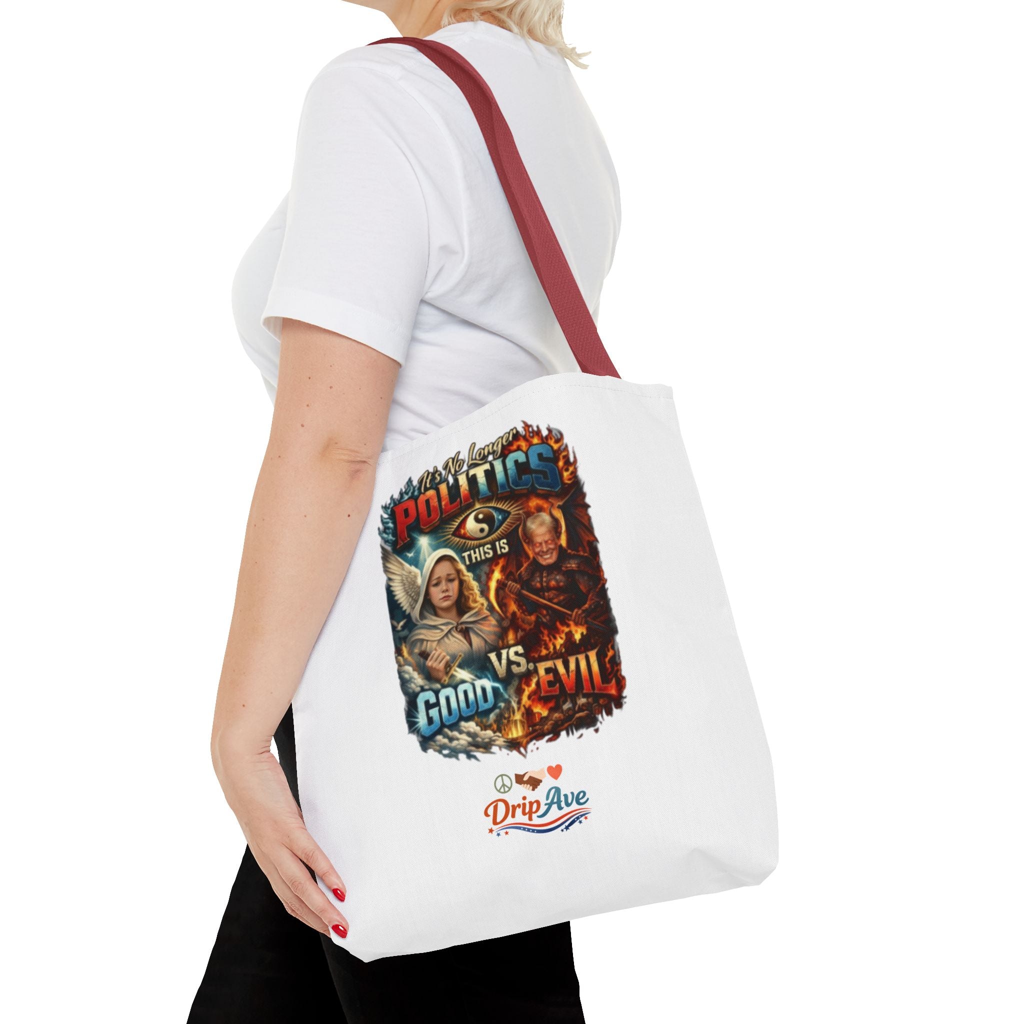 It's No Longer Politics Tote Bag — Peace, Strength & Purpose Double-Sided Empowerment Bag