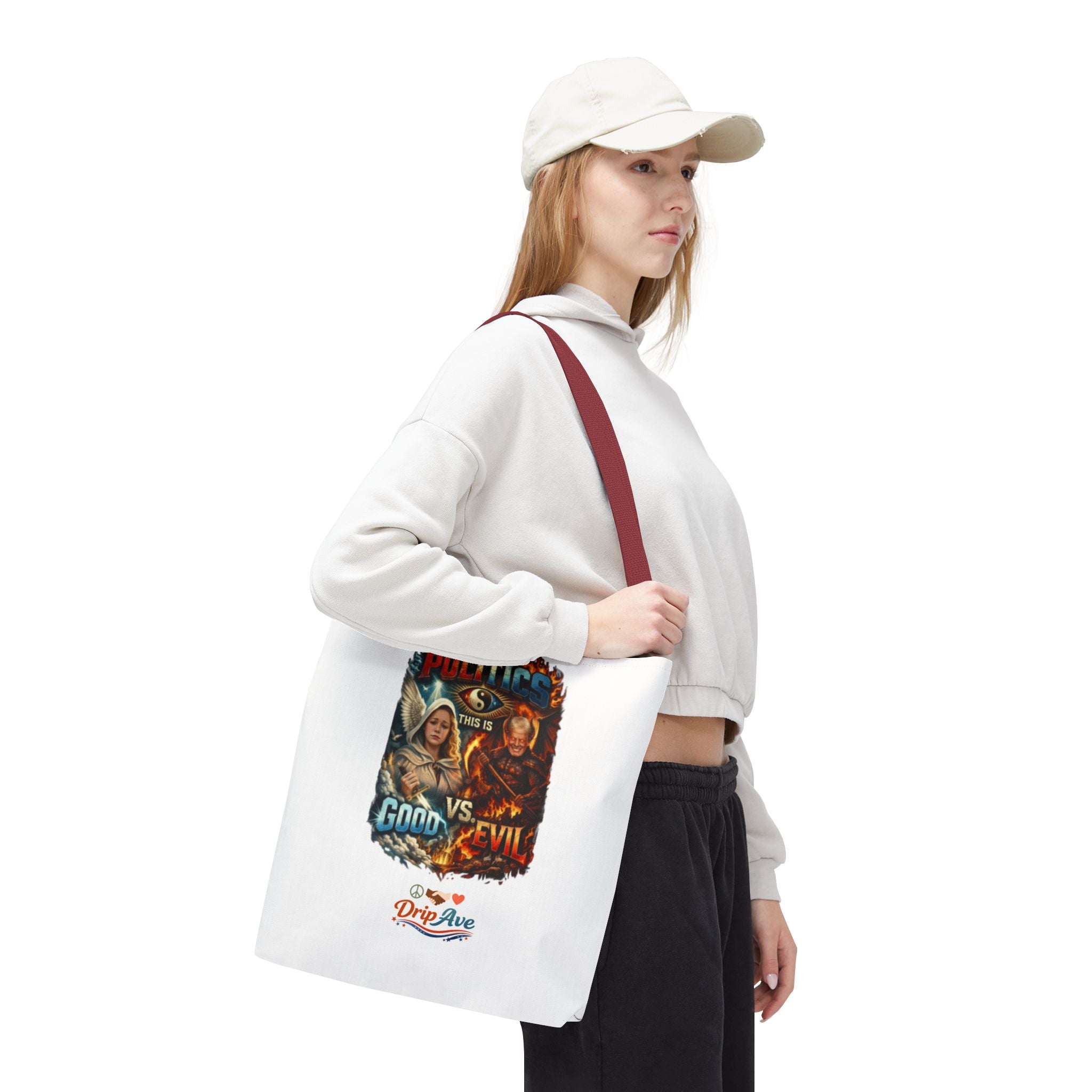 It's No Longer Politics Tote Bag — Peace, Strength & Purpose Double-Sided Empowerment Bag