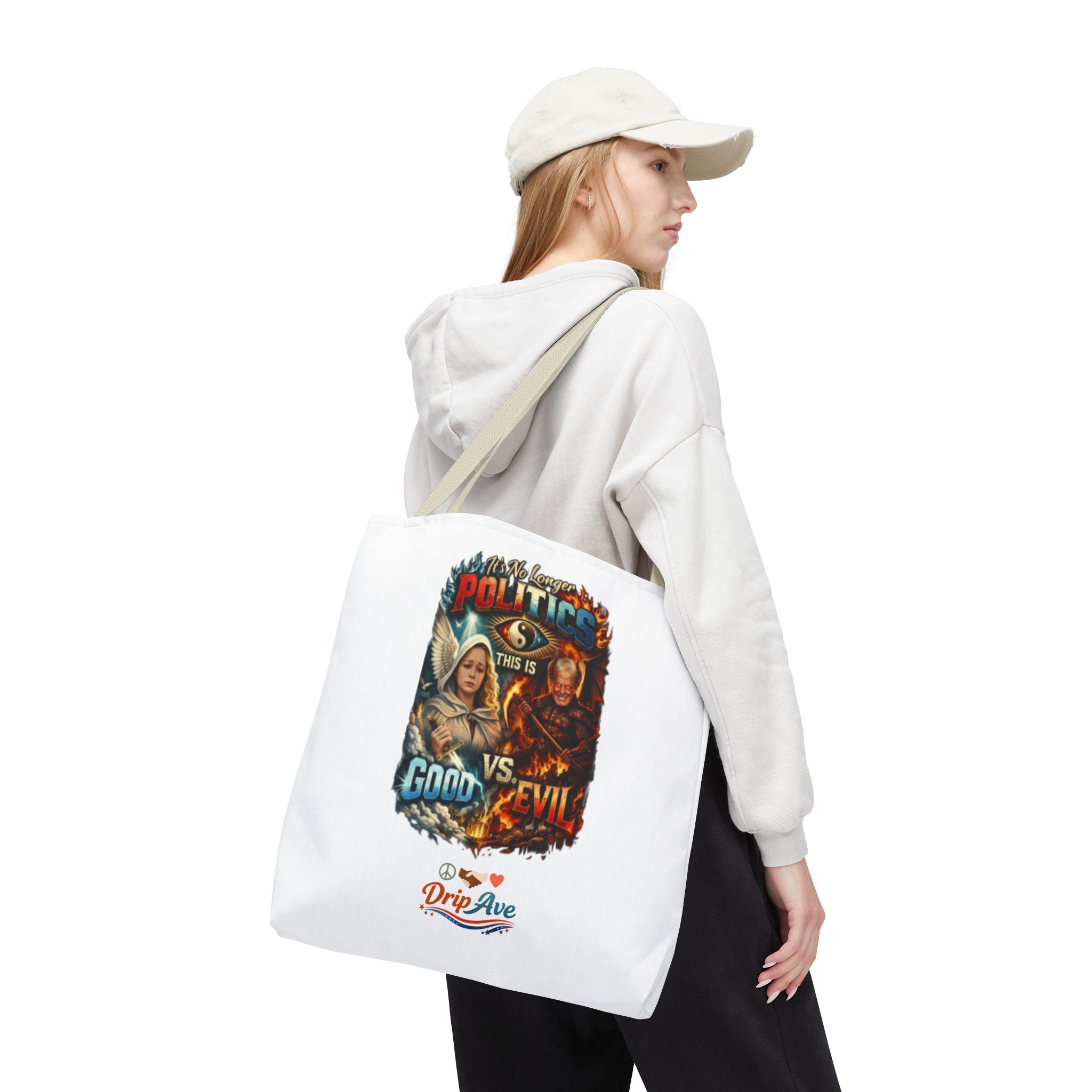 It's No Longer Politics Tote Bag — Peace, Strength & Purpose Double-Sided Empowerment Bag