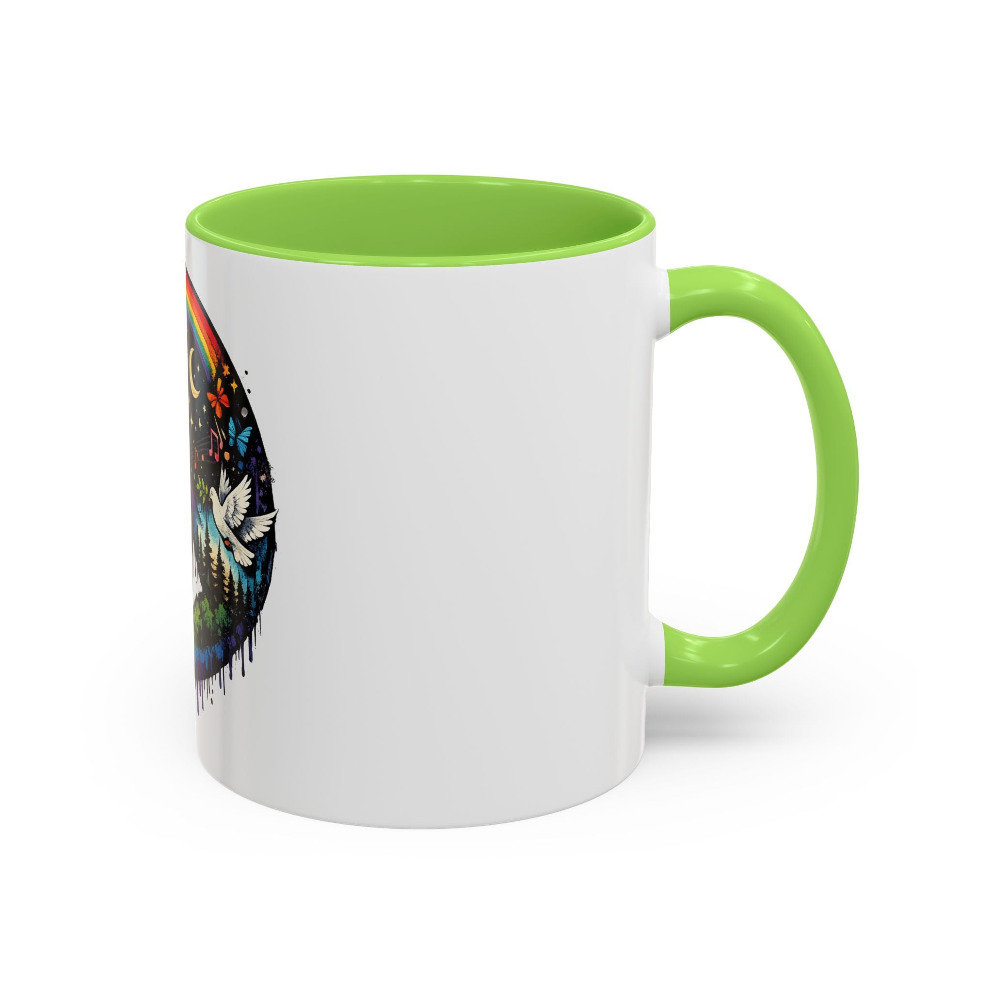 Peace & Empowerment Mug — Artistic Peace Sign & Raised Fist Strength Tribute