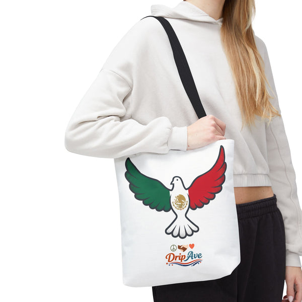 Mexican Pride Dove Unisex Double Sided - Tote Bag — Hispanic Heritage, Peace & Cultural Strength Carryall