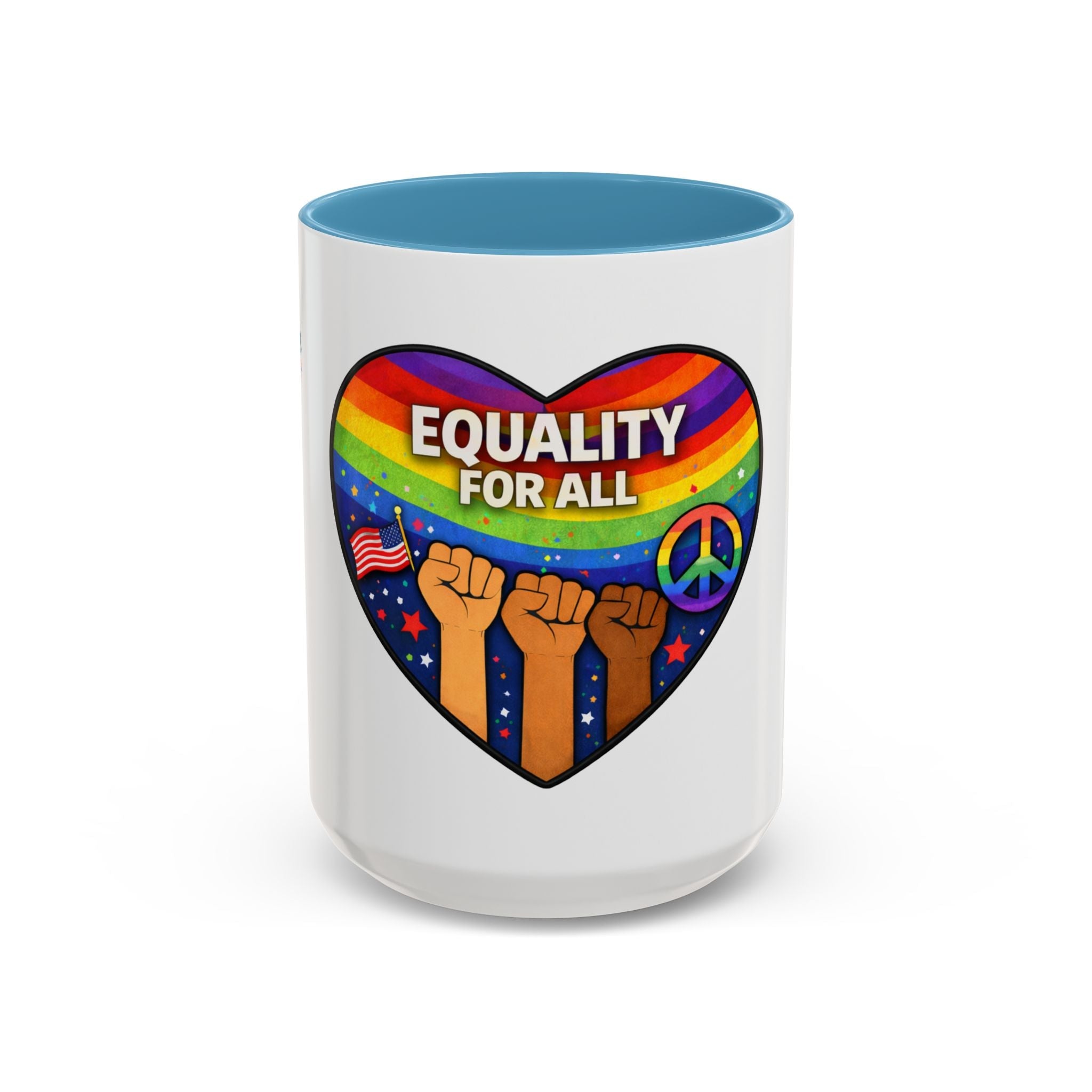 Equality for All Empowerment Mug — Peace, Equality & Unity Raised Fist Tribute
