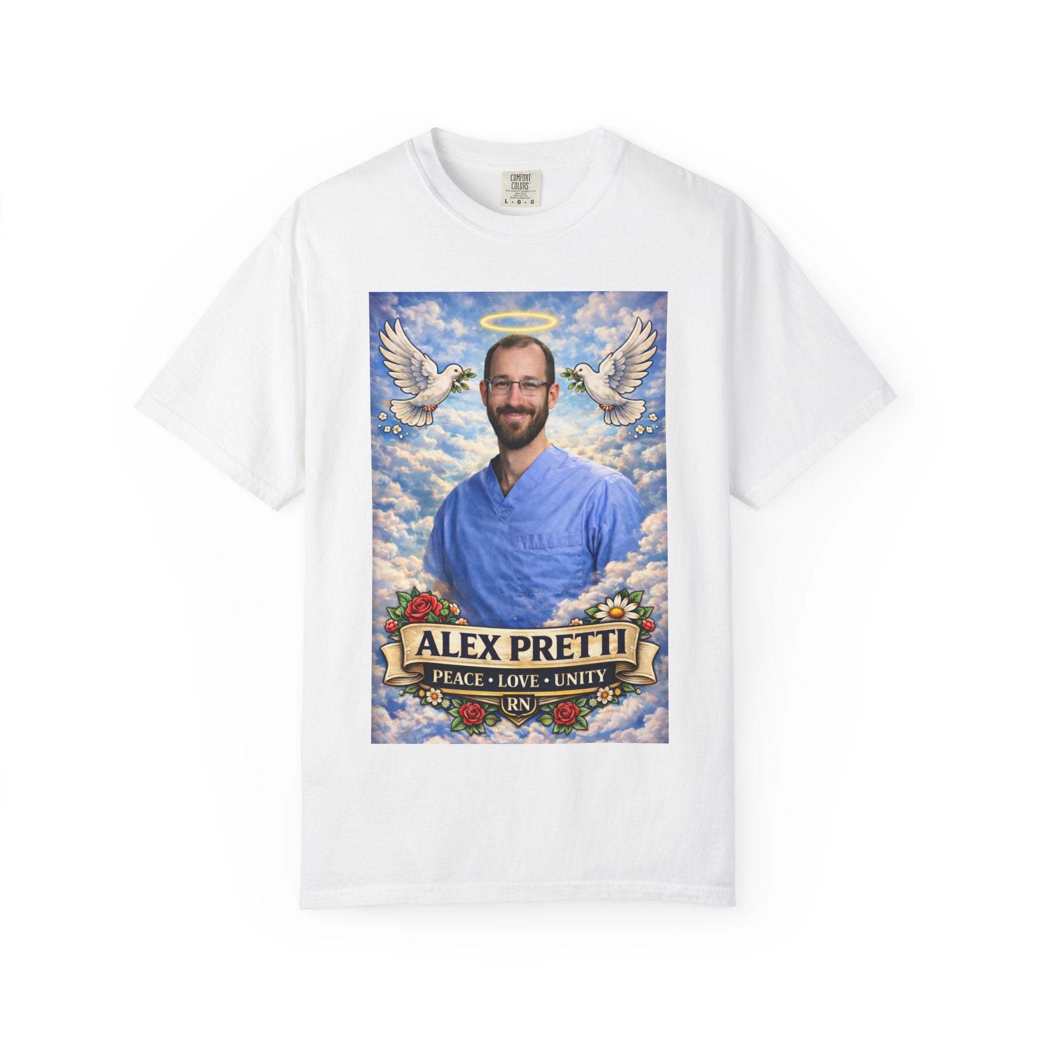 Renee Good & Alex Pretti Memorial Unisex T-Shirt — Peace, Love