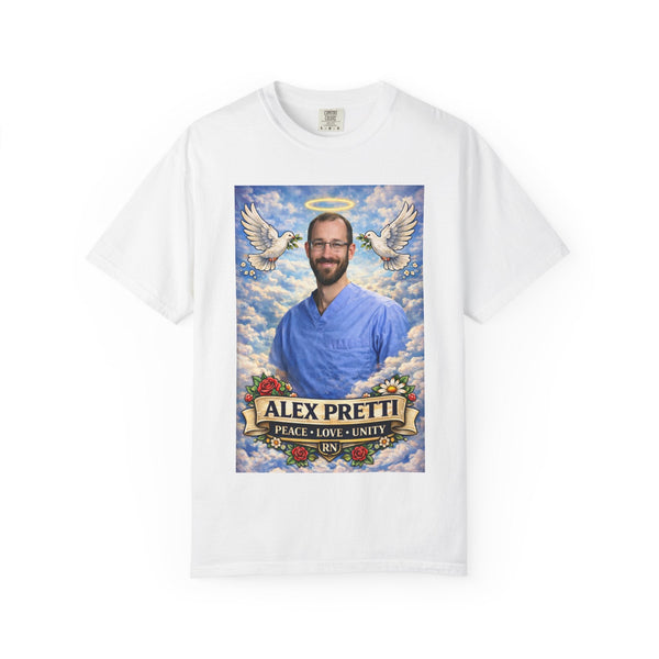 Renee Good & Alex Pretti Memorial Unisex T-Shirt — Peace, Love & Justice Double-Sided Tribute Shirt