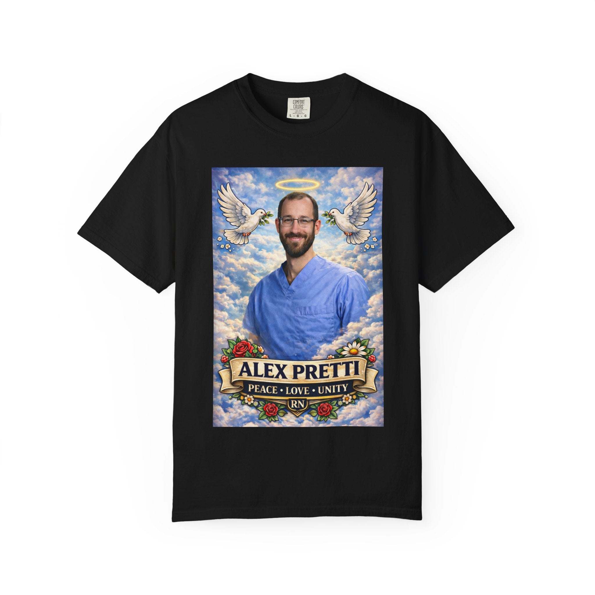 Renee Good & Alex Pretti Memorial Unisex T-Shirt — Peace, Love