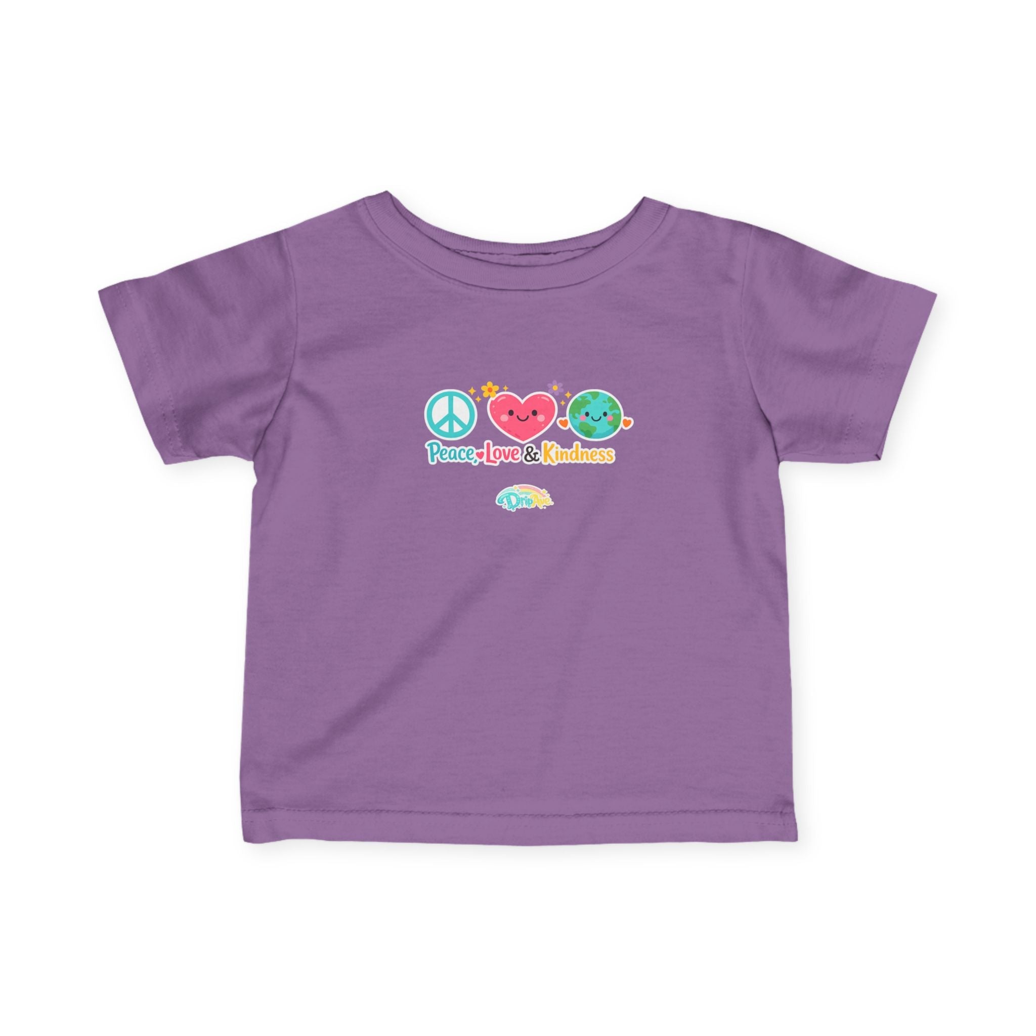 Infant Tee — "Peace • Love & Kindness" Cute Baby Graphic