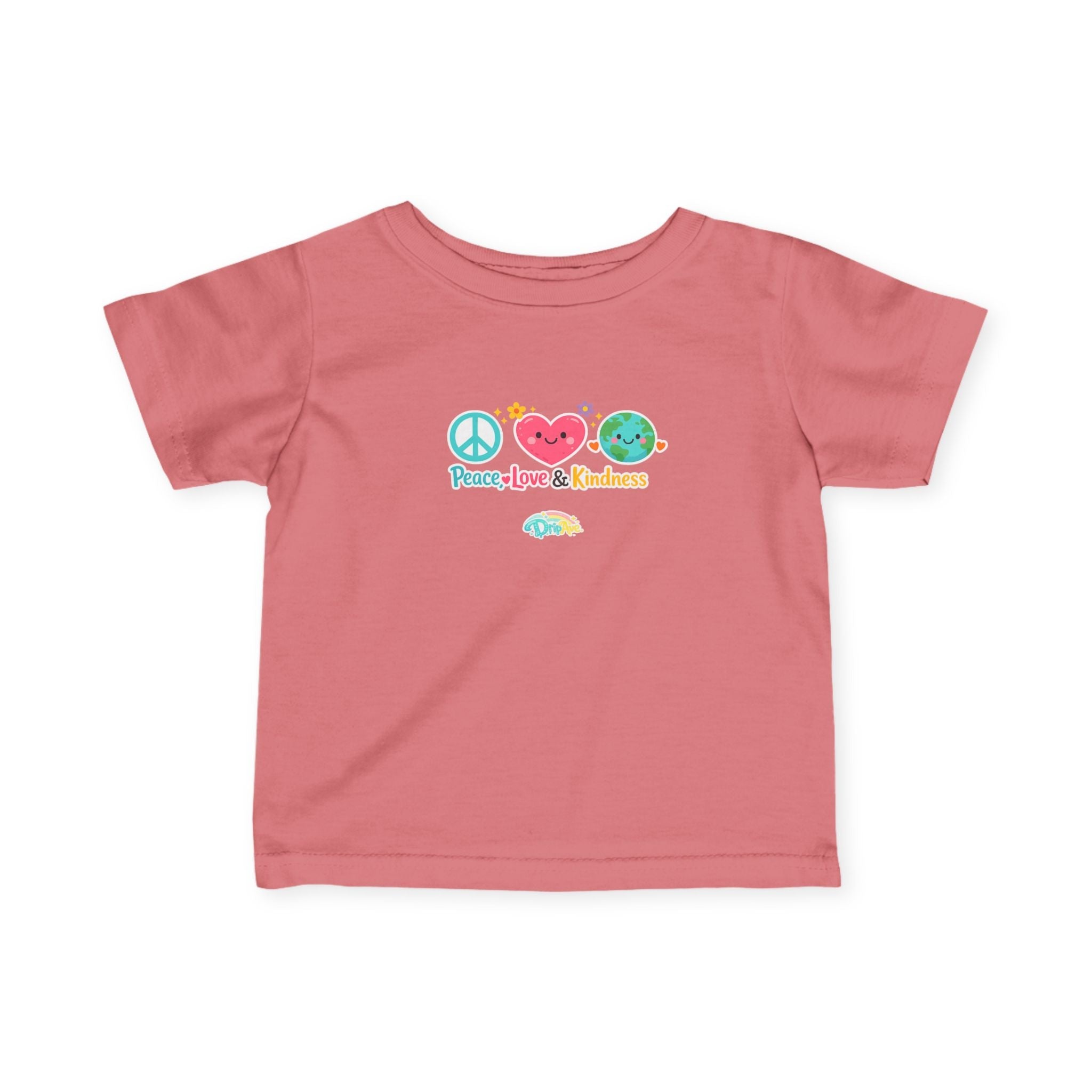 Infant Tee — "Peace • Love & Kindness" Cute Baby Graphic
