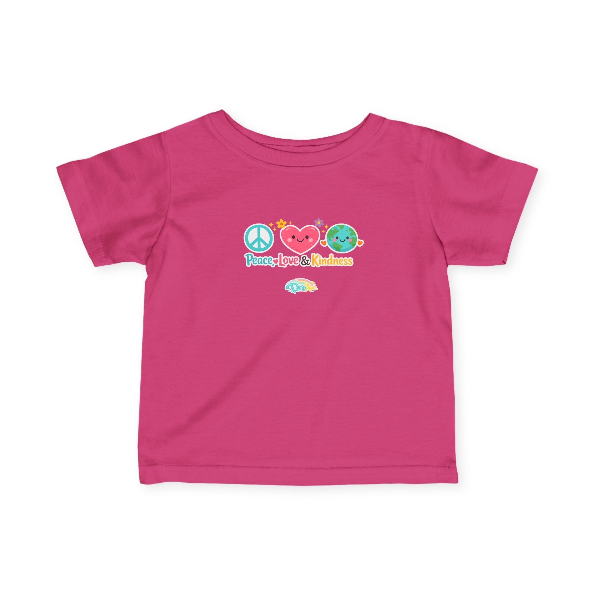 Infant Tee — "Peace • Love & Kindness" Cute Baby Graphic