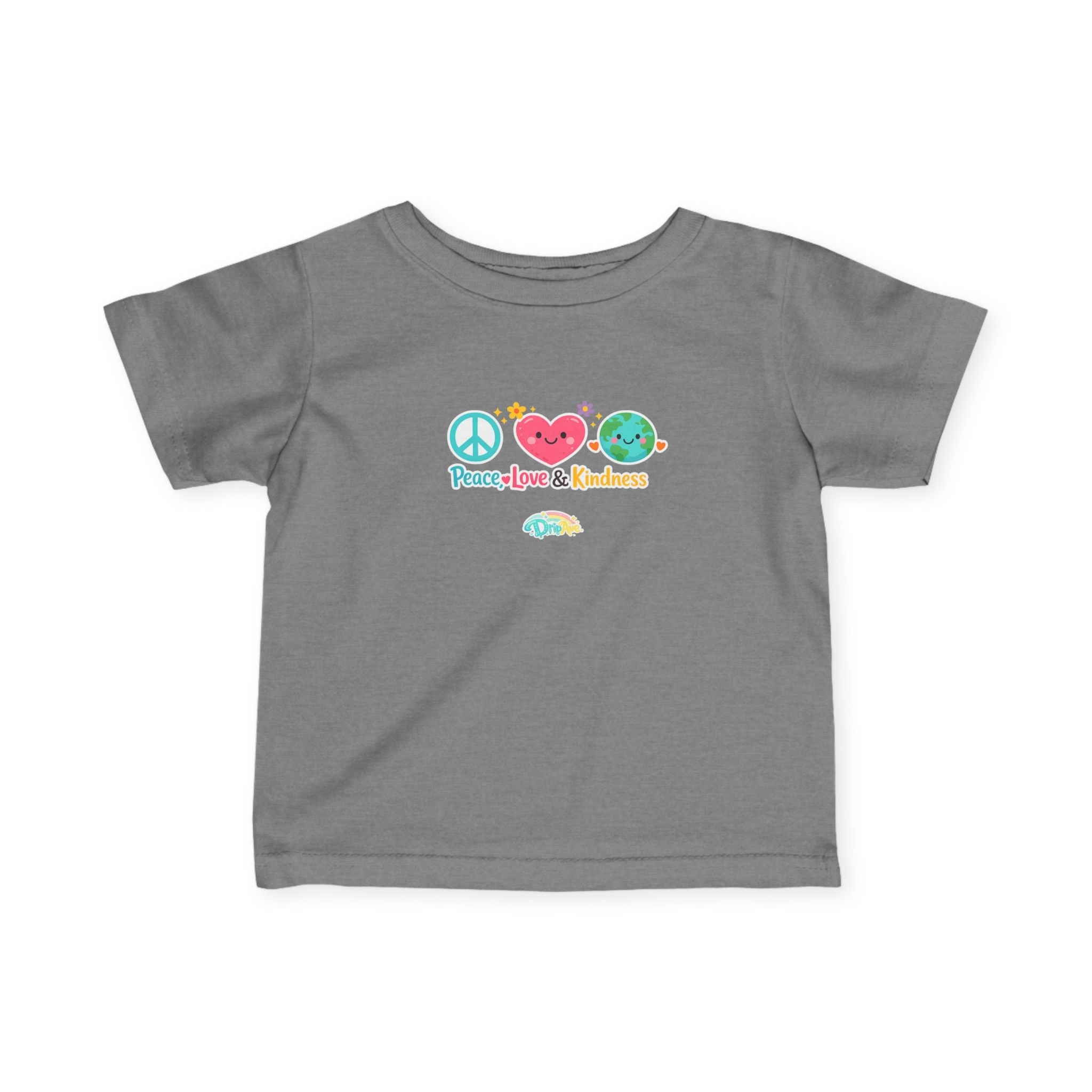 Infant Tee — "Peace • Love & Kindness" Cute Baby Graphic
