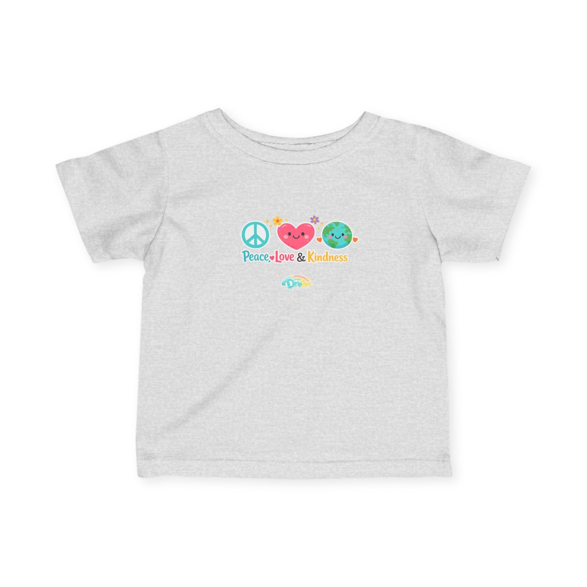Infant Tee — "Peace • Love & Kindness" Cute Baby Graphic