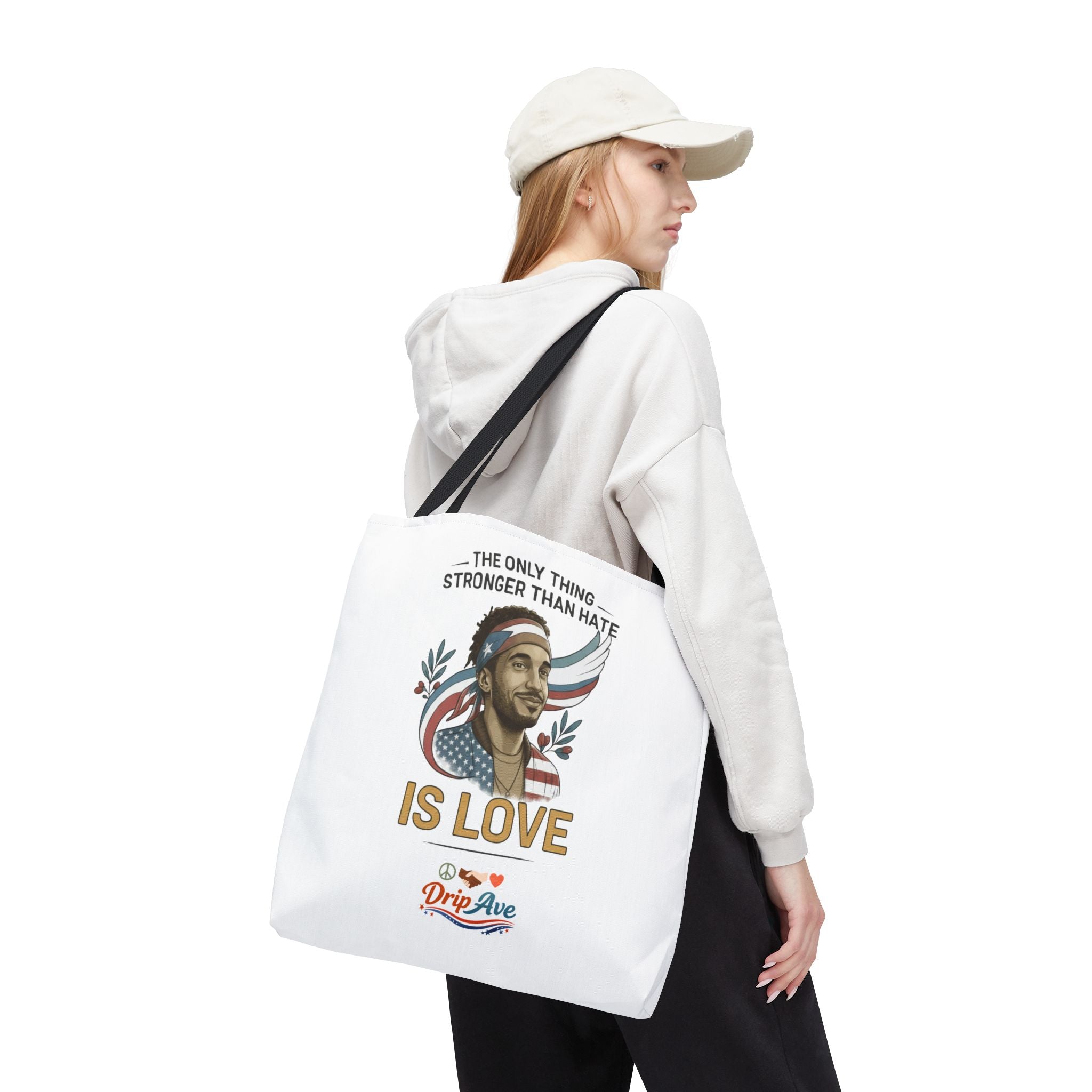 Hispanic Heritage - Tote Bag- Unisex - Love Is Stronger Than Hate – Freedom • Equality