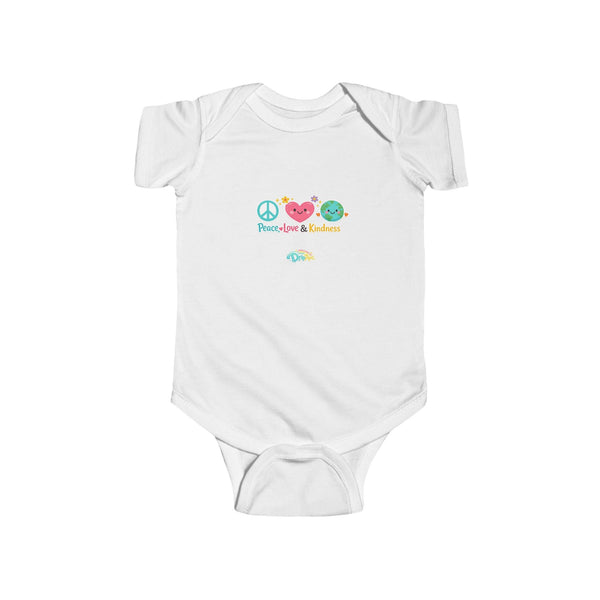 Peace Love & Kindness Infant Bodysuit — Cute Baby Onesie