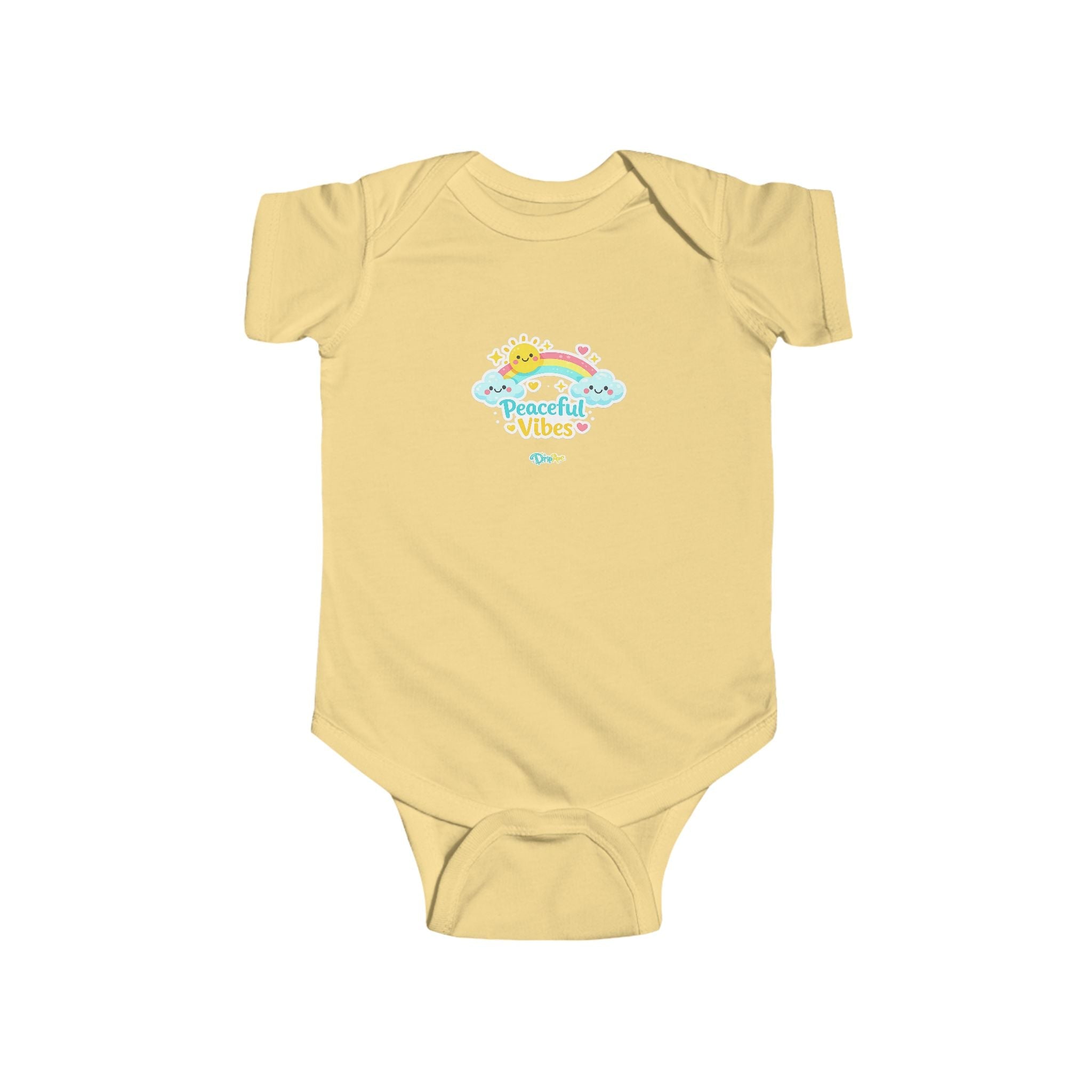 Peaceful Vibes Infant Bodysuit — Cute Sun & Rainbow Newborn Onesie