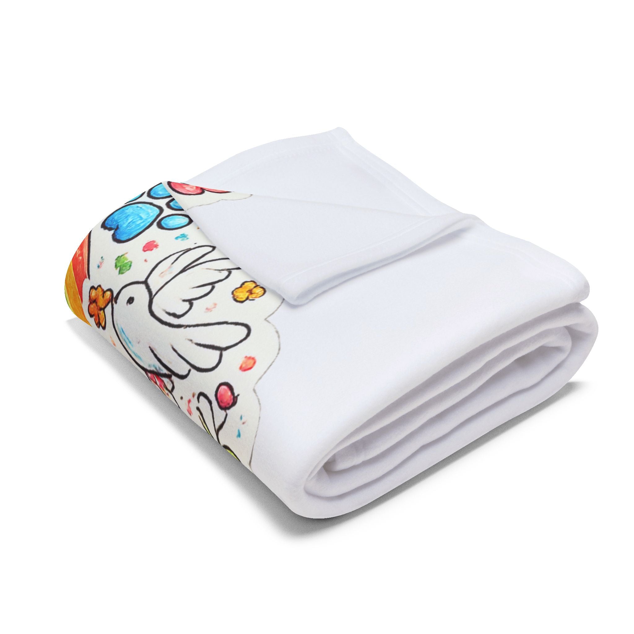 Peace & Love Fleece Blanket — 'Be Kind & Spread Love' Cozy Throw