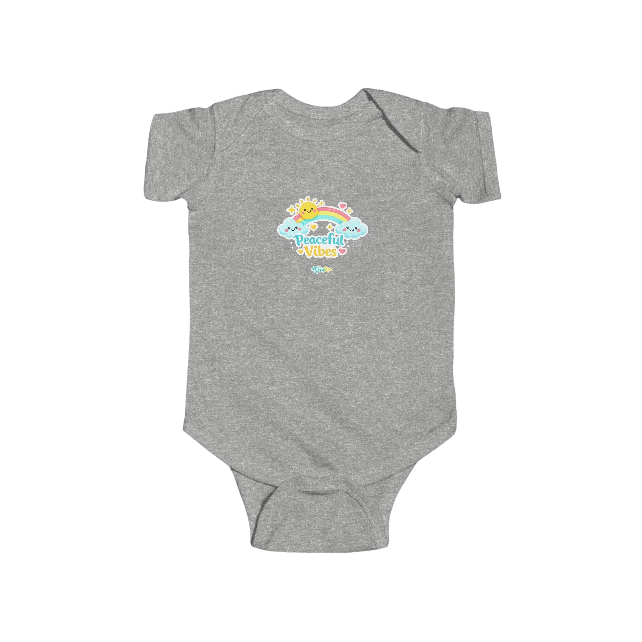 Peaceful Vibes Infant Bodysuit — Cute Sun & Rainbow Newborn Onesie