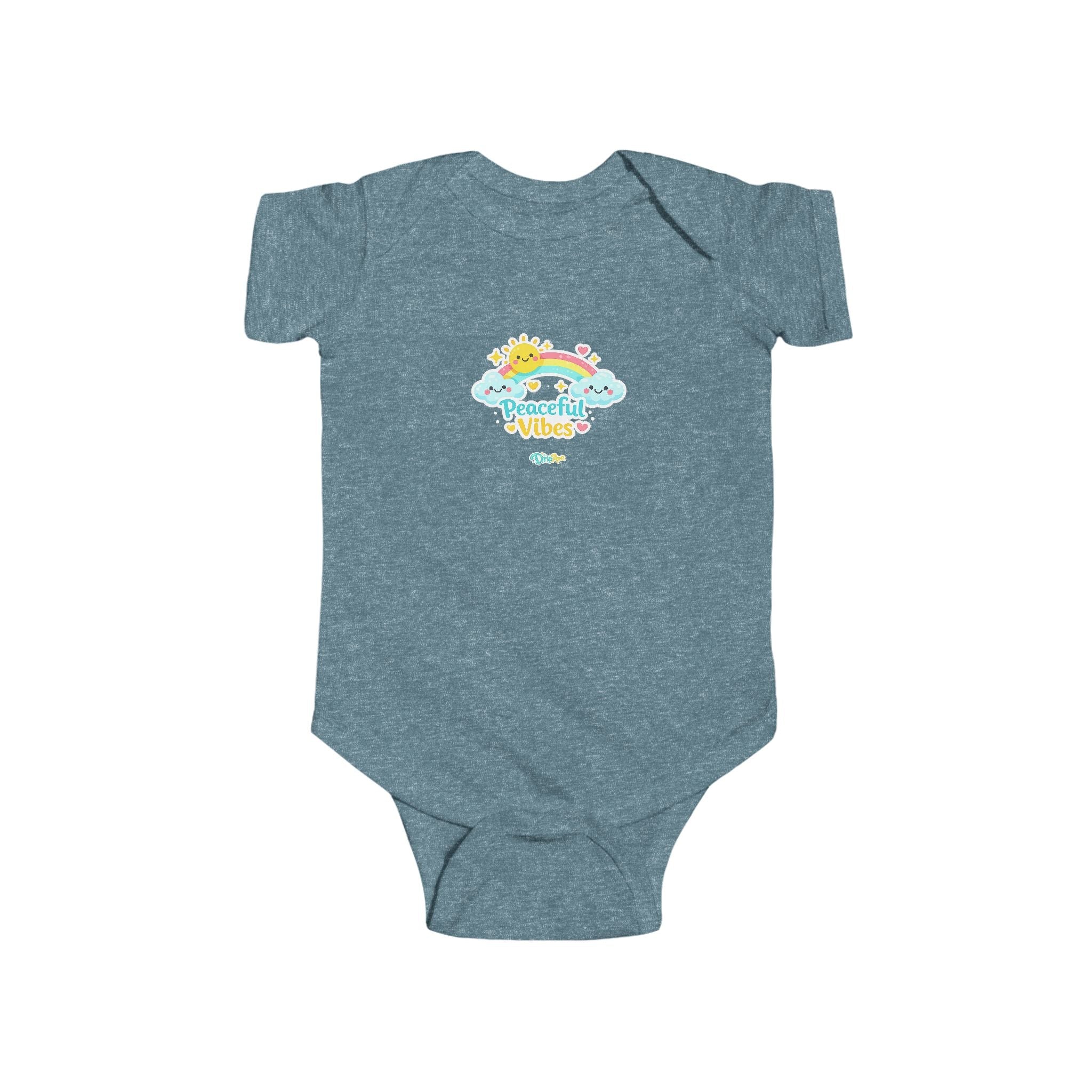 Peaceful Vibes Infant Bodysuit — Cute Sun & Rainbow Newborn Onesie