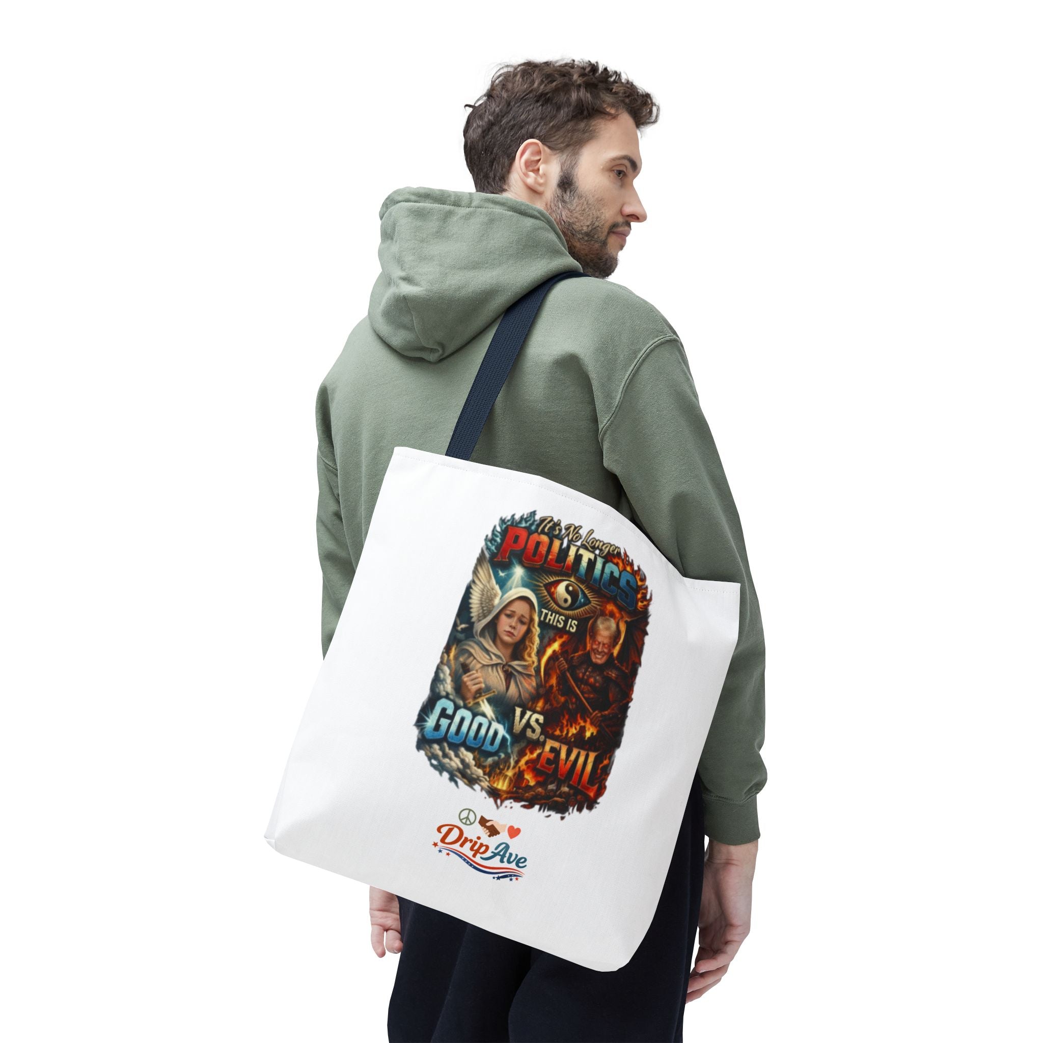 It's No Longer Politics Tote Bag — Peace, Strength & Purpose Double-Sided Empowerment Bag