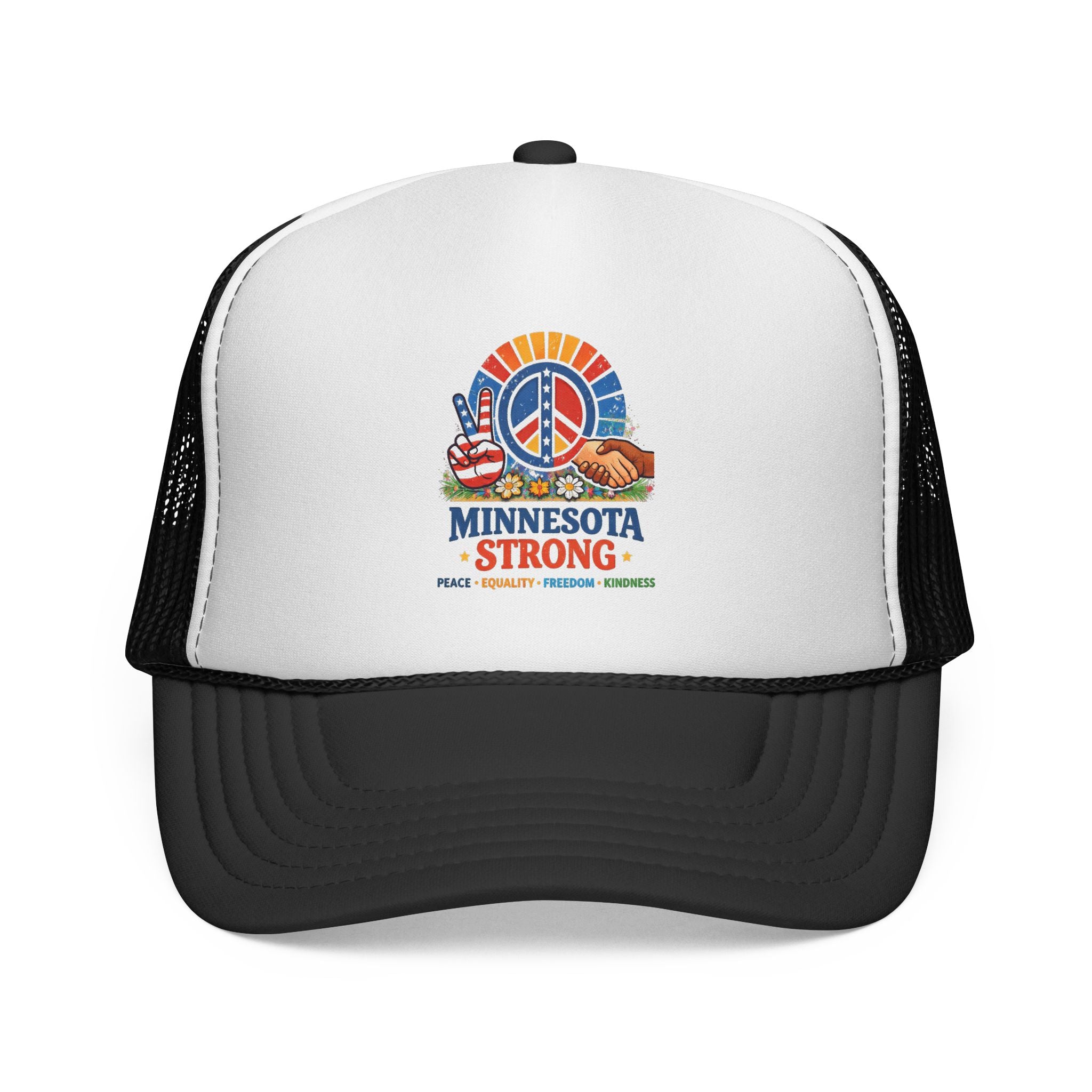 Minnesota Strong Trucker Cap – Peace, Pride & Resilience Retro Design - UNISEX FIT