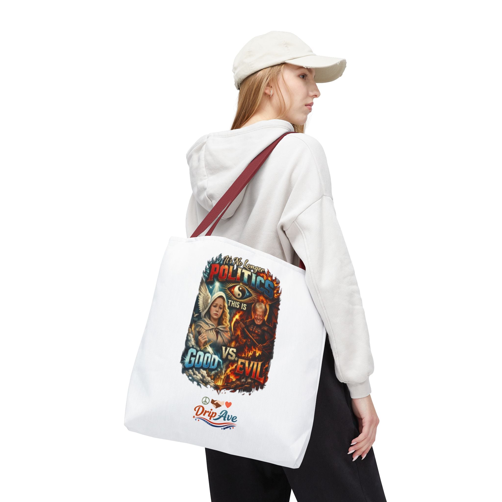 It's No Longer Politics Tote Bag — Peace, Strength & Purpose Double-Sided Empowerment Bag